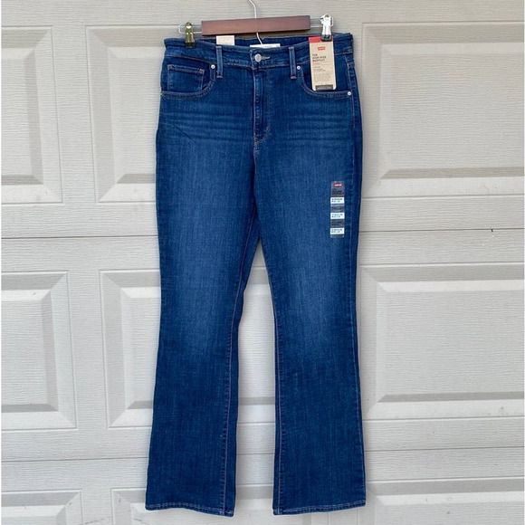 Levi’s 725 High Rise Bootcut Jeans Women’s 14 W32 Dark Wash Stretch NWT - Picture 3 of 9